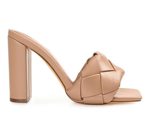 Women's Journee Collection Maysie Dress Sandals in Mocha color