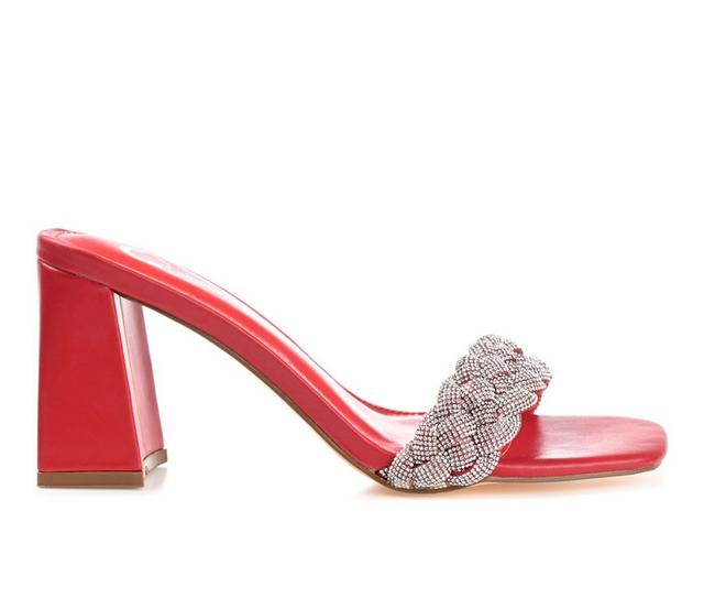 Women's Journee Collection Sashaa Dress Sandals in Red color