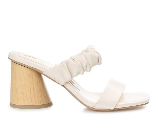 Women's Journee Collection Fayth Dress Sandals in White color