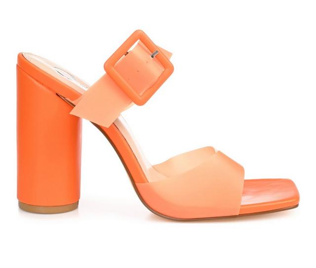 Women's Journee Collection Luca Dress Sandals in Orange color