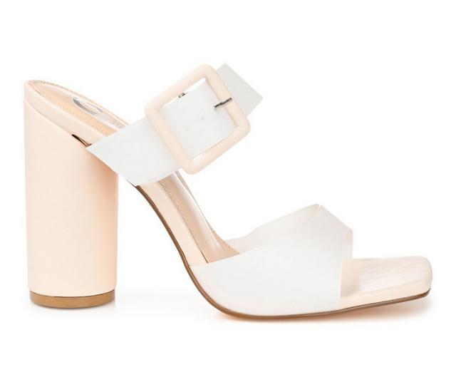 Women's Journee Collection Luca Dress Sandals in Off White color