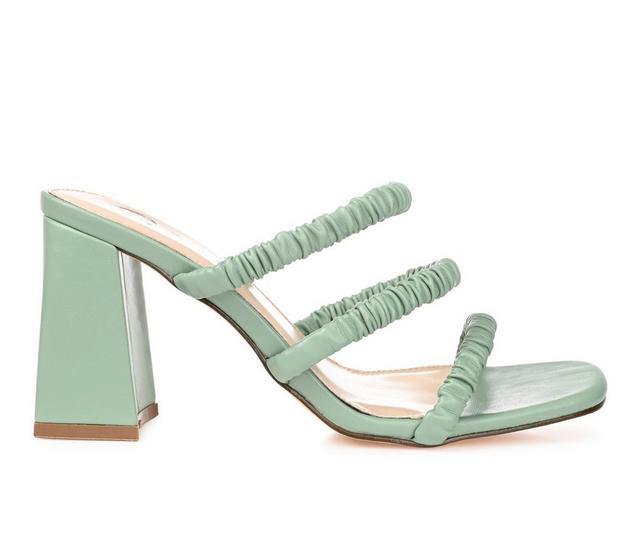 Women's Journee Collection Reagaan Dress Sandals in Green color
