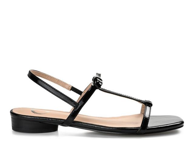 Women's Journee Collection Zaidda Flat Sandals in Black color
