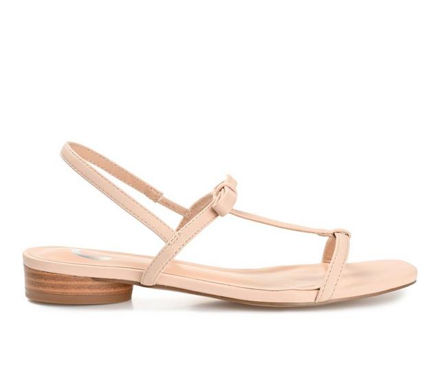 Women's Journee Collection Zaidda Flat Sandals in Nude color