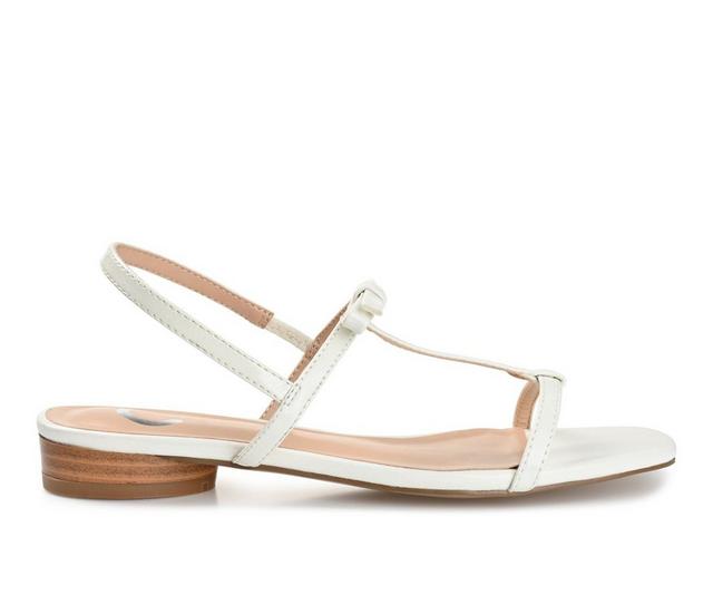 Women's Journee Collection Zaidda Flat Sandals in White color