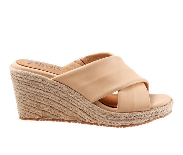 Women's Softwalk Hasley Espadrille Wedge Sandals in Ivory color