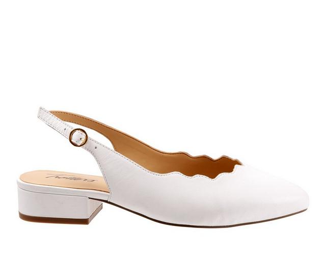 Women's Trotters Joselyn Slingback Pumps in White color