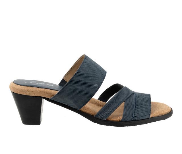 Women's Trotters Maxine Dress Sandals in Navy Textured color