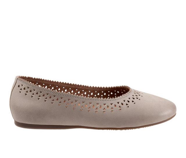 Women's Softwalk Selma Flats in Grey Nubuck color