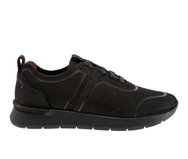 Women's Softwalk Stella Fashion Sneakers in Black Nubuck color