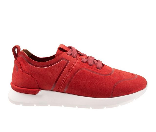 Women's Softwalk Stella Fashion Sneakers in Red Nubuck color