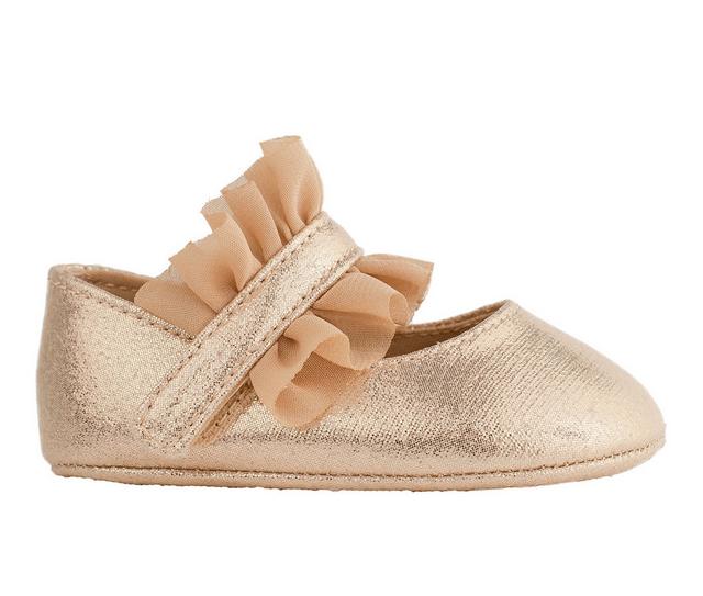 Girls' Baby Deer Infant Bella Crib Shoes in Champagne color