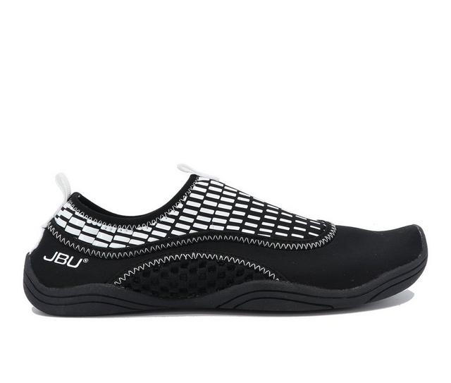 Women's JBU Fin Shoes in Black/White Pnt color