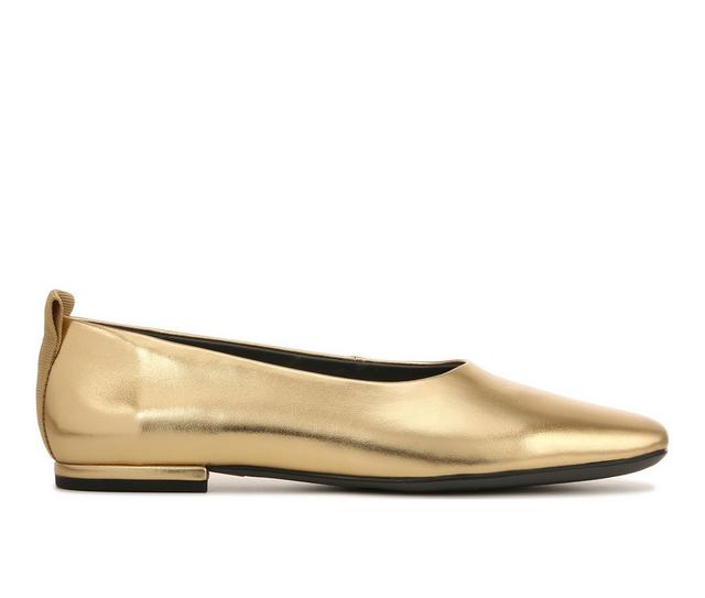 Women's Franco Sarto Vana Flats in Gold color