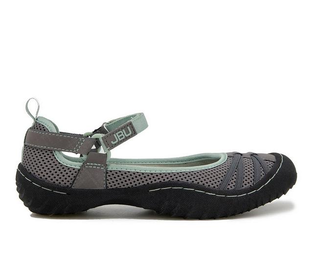 Women's JBU Malibu Water Sandals in Grey/Lime color