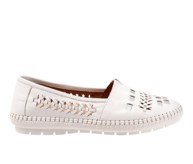 Women's Trotters Rory Slip-On Shoes in White Silver color