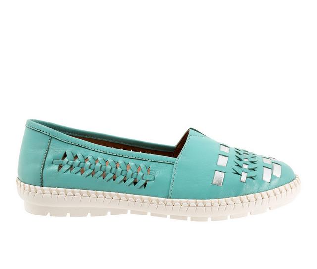 Women's Trotters Rory Slip-On Shoes in Aqua Blue color