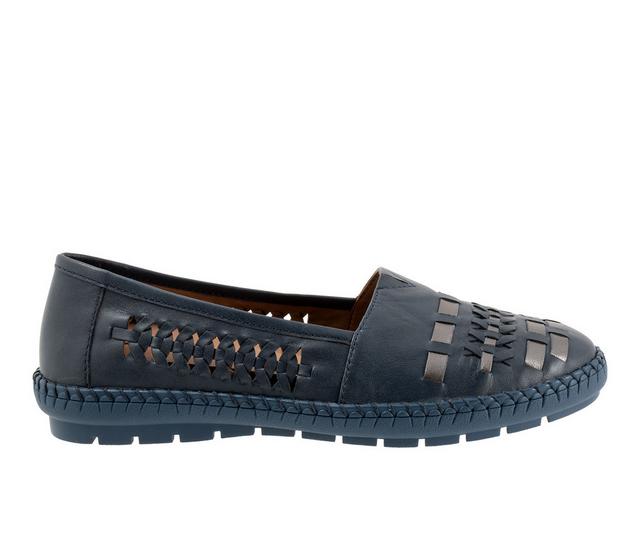 Women's Trotters Rory Slip-On Shoes in Navy/Silver color