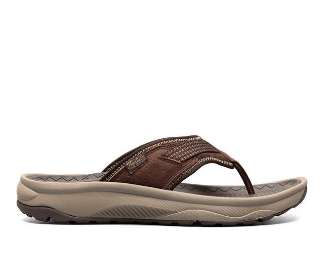 Men's Florsheim Tread Lite Thong Sandal Flip-Flops in Brown CH color