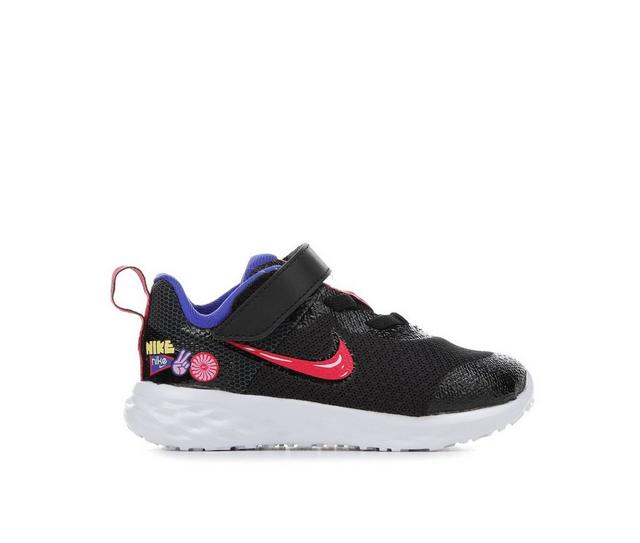 Kids' Nike Toddler Revolution 6 Special Edition Sustainable Running Shoes in Black/Berry/Lap color