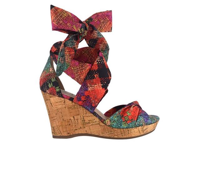 Women's Impo Omrya Wedge Sandals in Bright Multi color