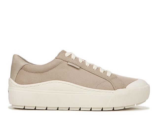 Women's Dr. Scholls Time Off Sustainable Platform Sneakers in Taupe color
