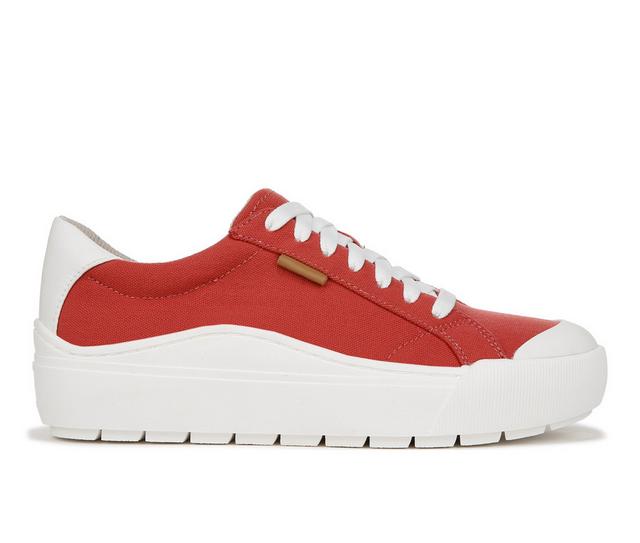 Women's Dr. Scholls Time Off Sustainable Platform Sneakers in Red color