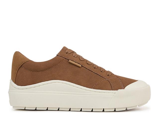 Women's Dr. Scholls Time Off Sustainable Platform Sneakers in Honey Brown color