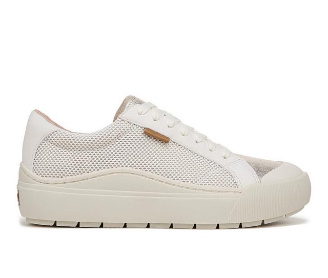 Women's Dr. Scholls Time Off Sustainable Platform Sneakers in Off White/Gold color