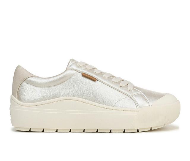 Women's Dr. Scholls Time Off Sustainable Platform Sneakers in Off White III color