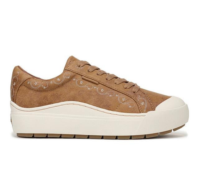 Women's Dr. Scholls Time Off Sustainable Platform Sneakers in Honey color