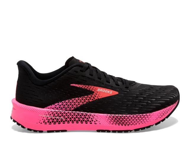 Women's Brooks Hyperion Tempo Running Shoes in BLACK/HOT PINK color