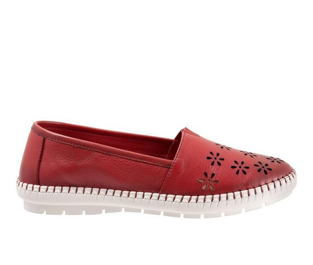 Women's Trotters Rosie Casual Slip Ons in Red color