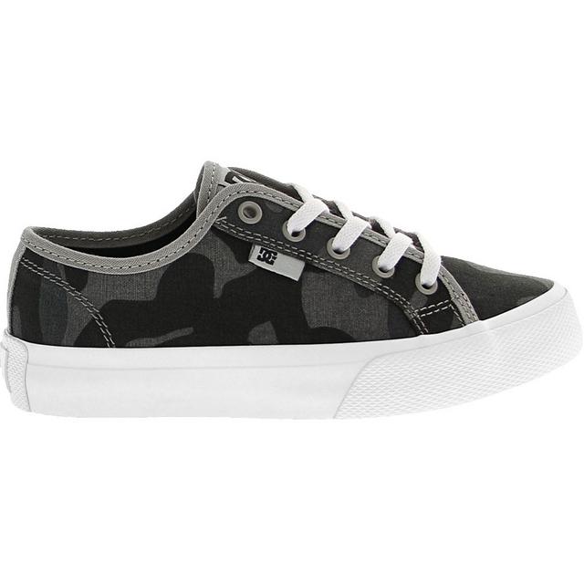 Boys' DC Little Kid & Big Kid Manual Skate Sneakers in Blk Camo/White color