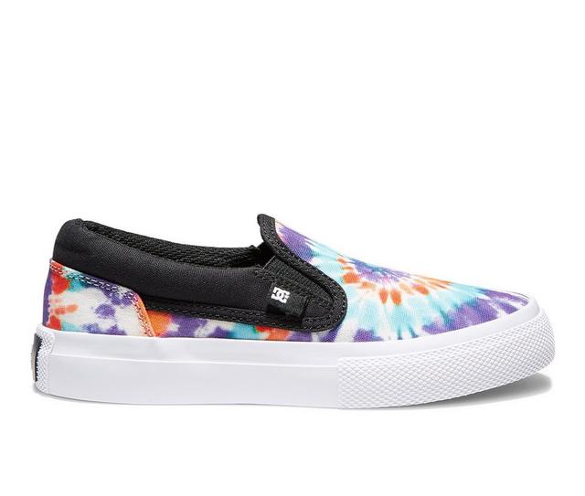 Boys' DC Little Kid & Big Kid Manual Slip On Skate Sneakers in Tie Dye color