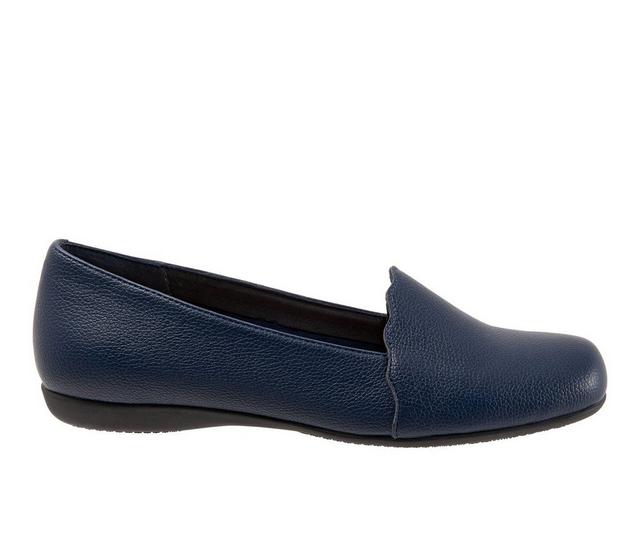 Women's Trotters Sage Flats in Navy color