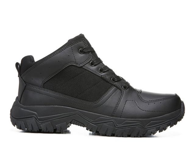 Men's Dr. Scholls Boulder Work Boots in Black Leather color