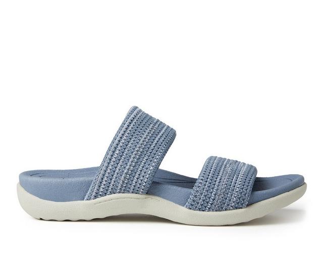 Women's Dearfoams OriginalComfort Low Foam Double Band Sandals in Flinstone color