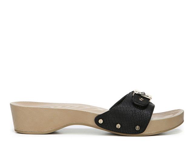 Women's Dr. Scholls Classic Sandals in Black Snake color