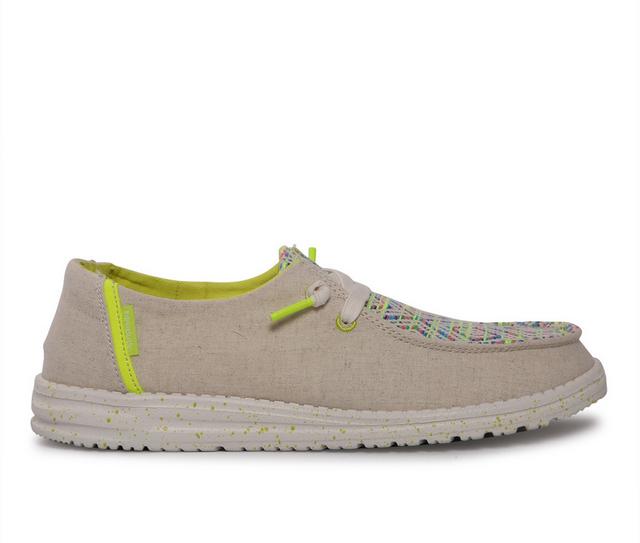 Women's HEYDUDE Wendy Playa Fiesta Casual Shoes in Beach Party color