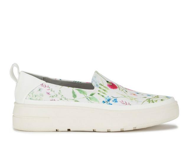 Women's Baretraps Nevin Slip Ons in Wht Floral Canv color