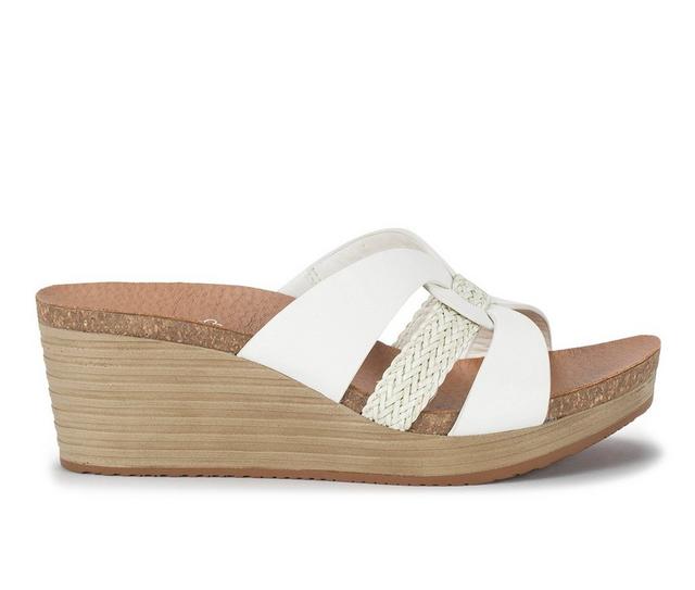 Women's Baretraps Yadora Wedge Sandals in White color