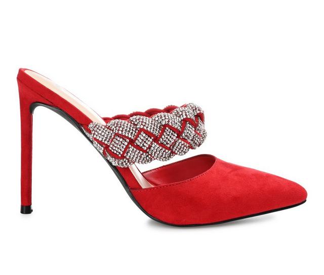 Women's Journee Collection Hazzl Special Occasion Shoes in Red color