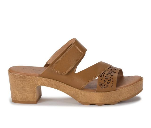 Women's Baretraps Gigi Block Heeled Sandals in Caramel color