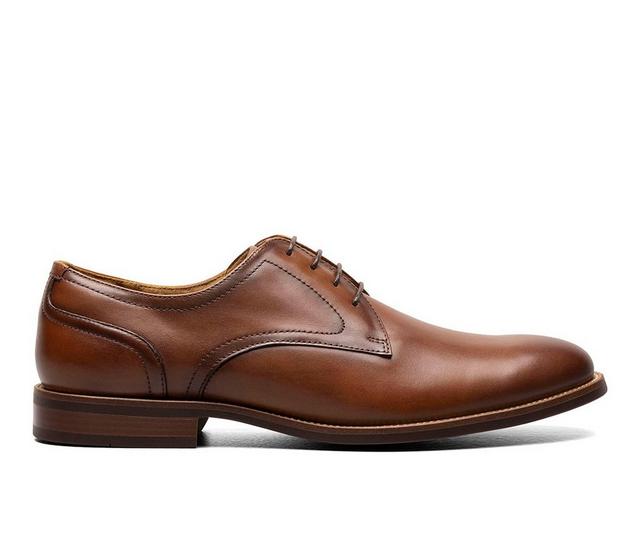 Men's Florsheim Rucci Plain Toe Oxford Dress Shoes in Cognac color