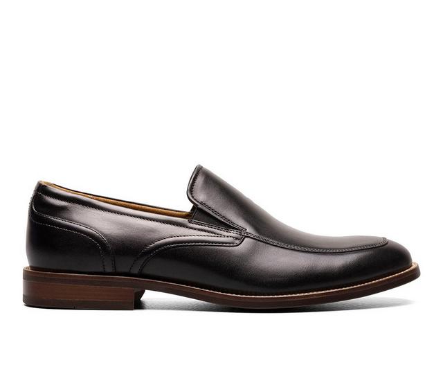 Men's Florsheim Rucci Moc Toe Slip On Dress Loafers in Black color