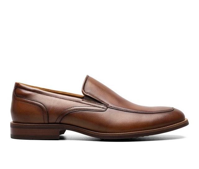 Men's Florsheim Rucci Moc Toe Slip On Dress Loafers in Cognac color