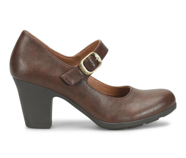 Women's EuroSoft Netty Pumps in Dark Brown color