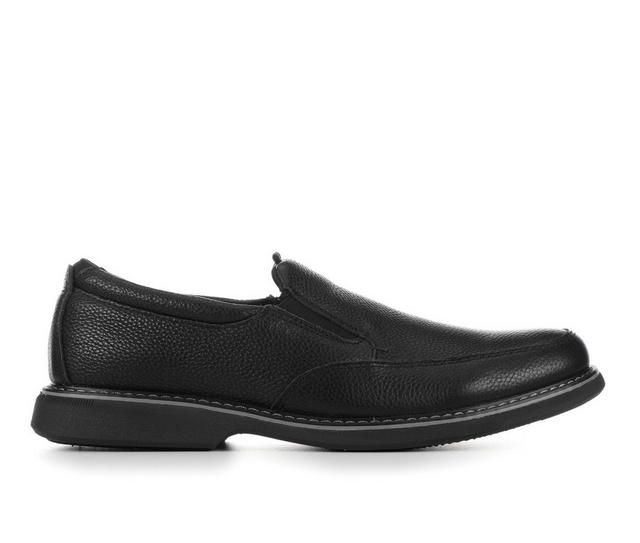 Men's Nunn Bush Otto Moc Toe Slip Loafers in Black color