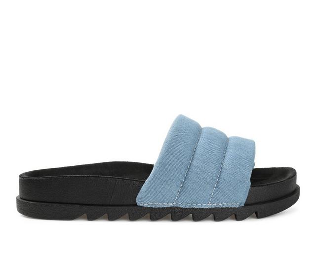 Women's Journee Collection Lazro Sandals in Blue color